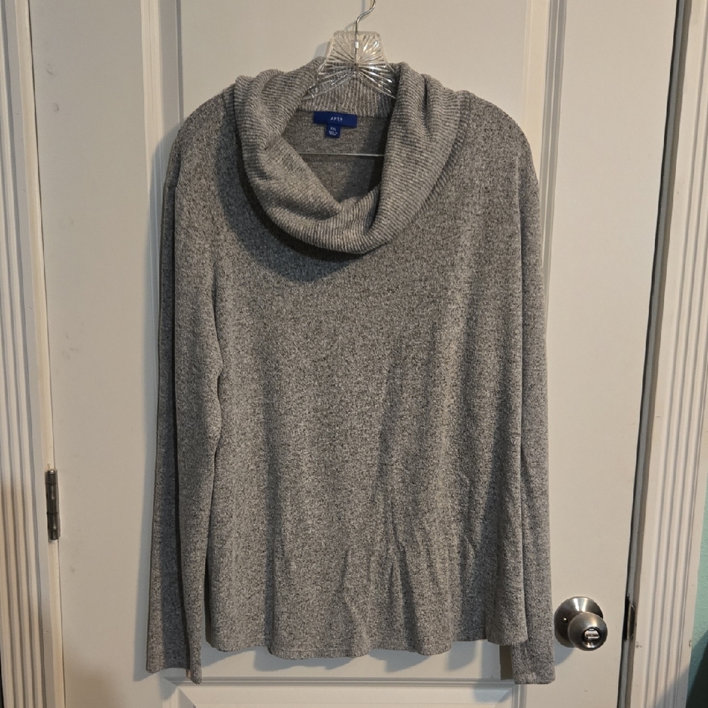 Apt. 9 Gray Cowl Neck Sweater